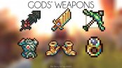 Мод на оружие богов Gods Weapons для Майнкрафт 1.7.10